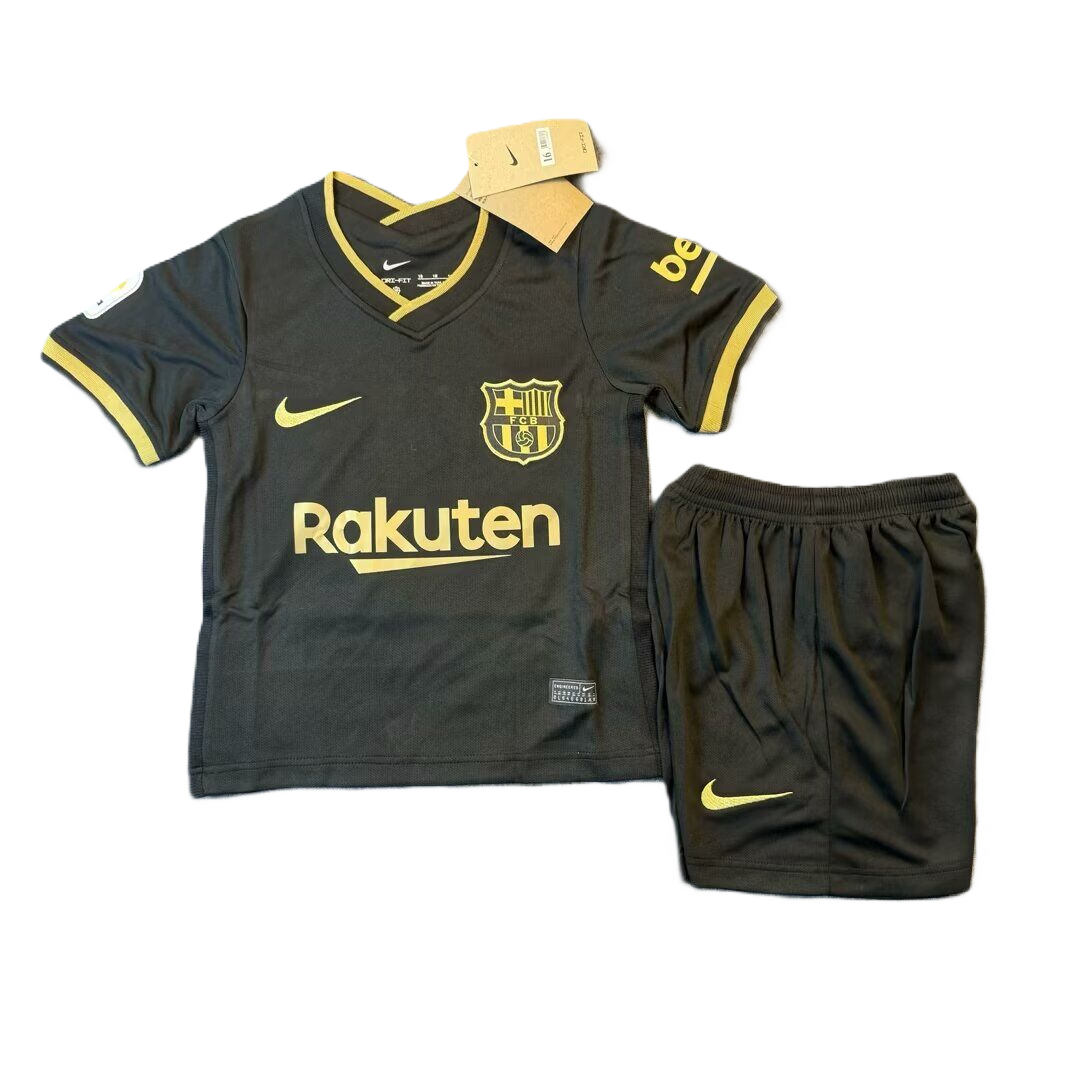 Kit Barcelona Away 20/21 Conjunto Infantil (Versão Retrô)