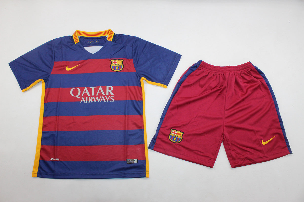 Kit Barcelona Home 15/16 Conjunto Infantil (Versão Retrô)