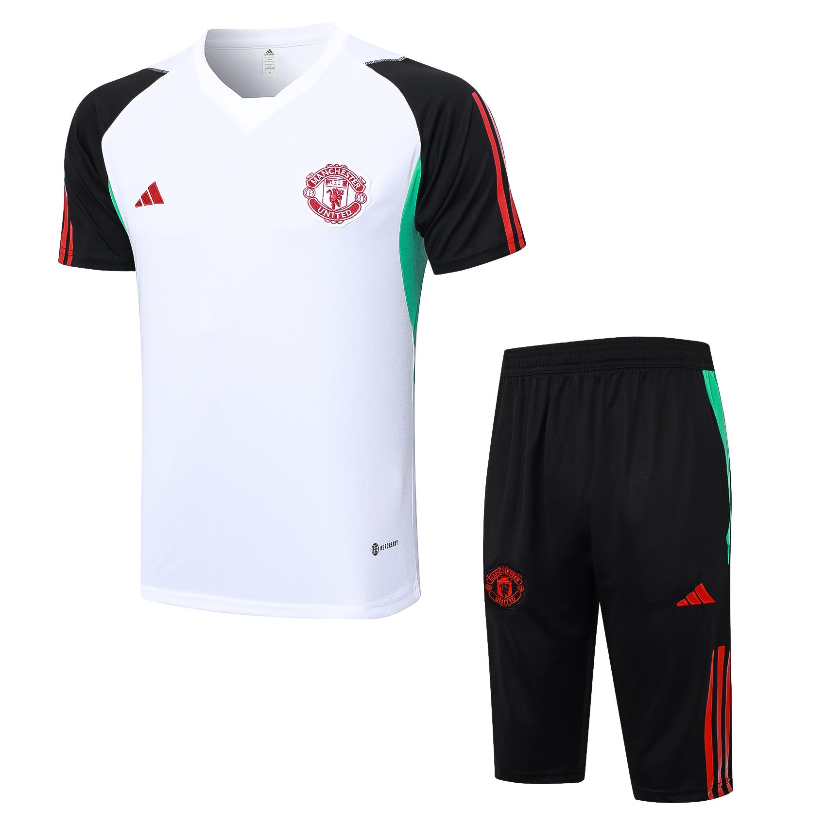 Kit Pre-Treino Manchester United F.C. Conjunto Adulto/Infantil (Versão Torcedor)