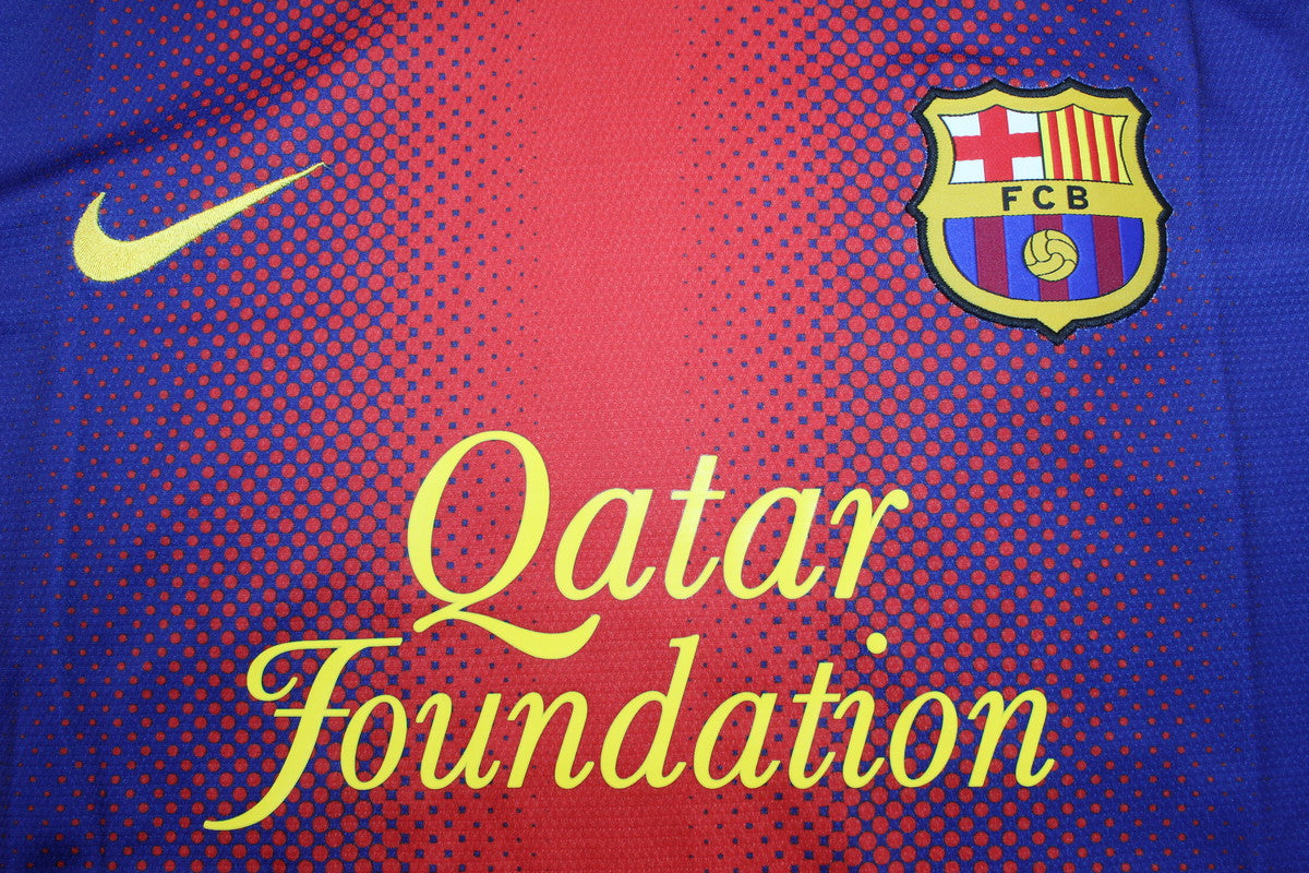 Camisa Barcelona Home 12/13 (Versão Manga Longa Retrô)