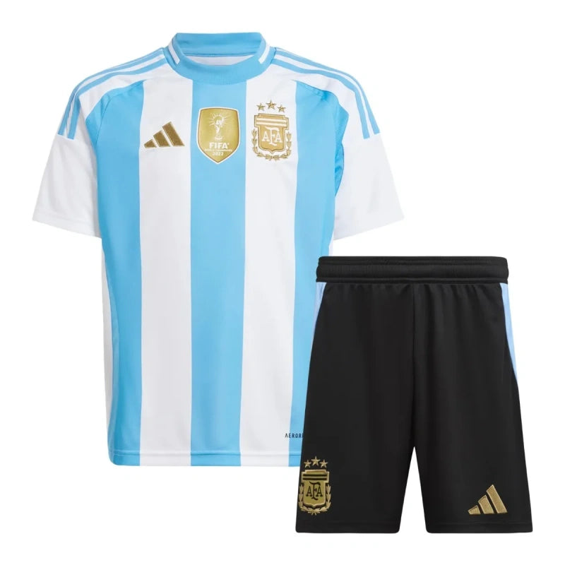 Kit Seleção Argentina Home 2024 Conjunto Infantil (Versão Torcedor)