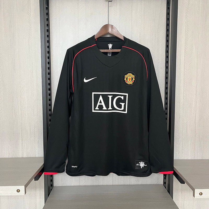 Camisa Manchester United Away 07/08 (Versão Manga Longa Retrô)