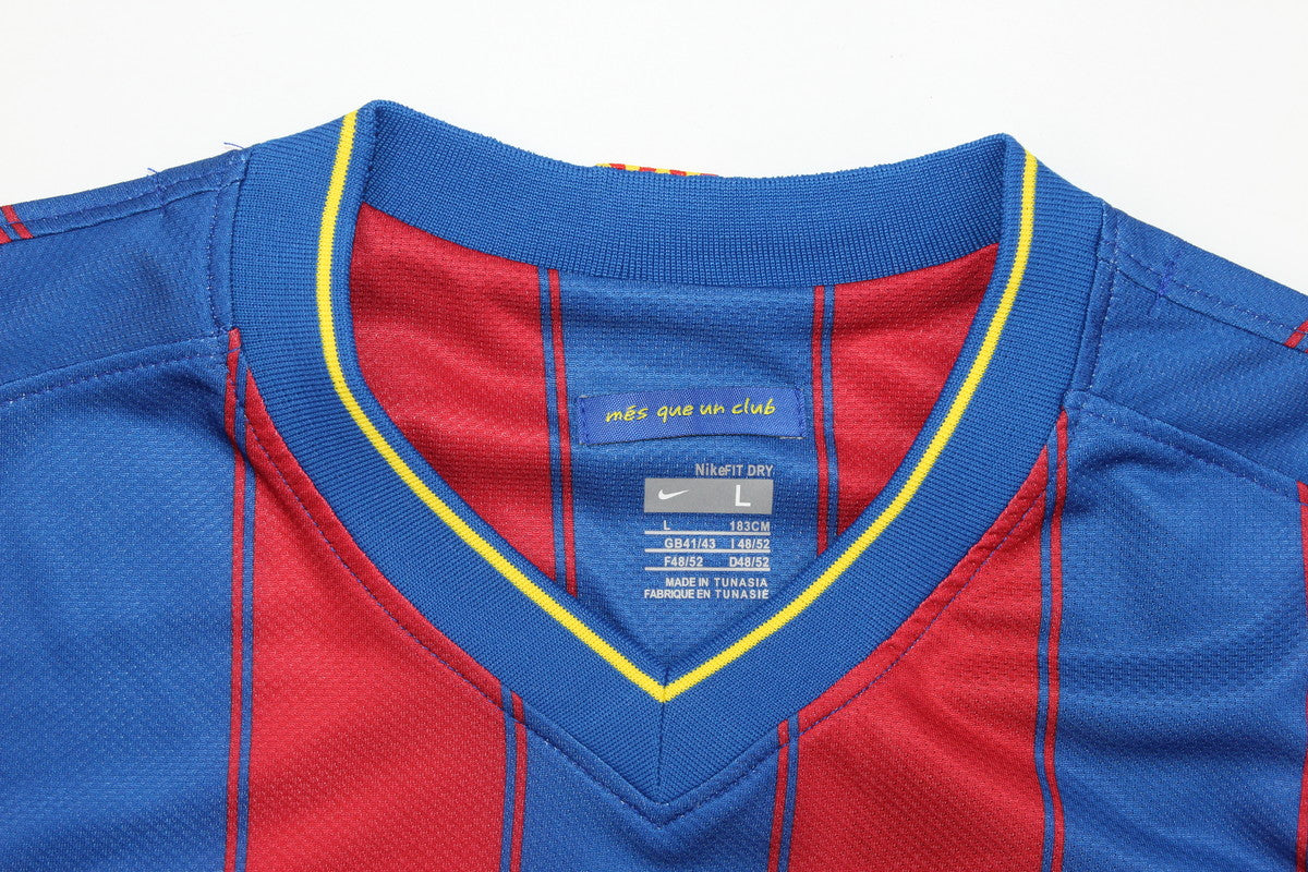 Camisa Barcelona Home 09/10 (Versão Manga Longa Retrô)