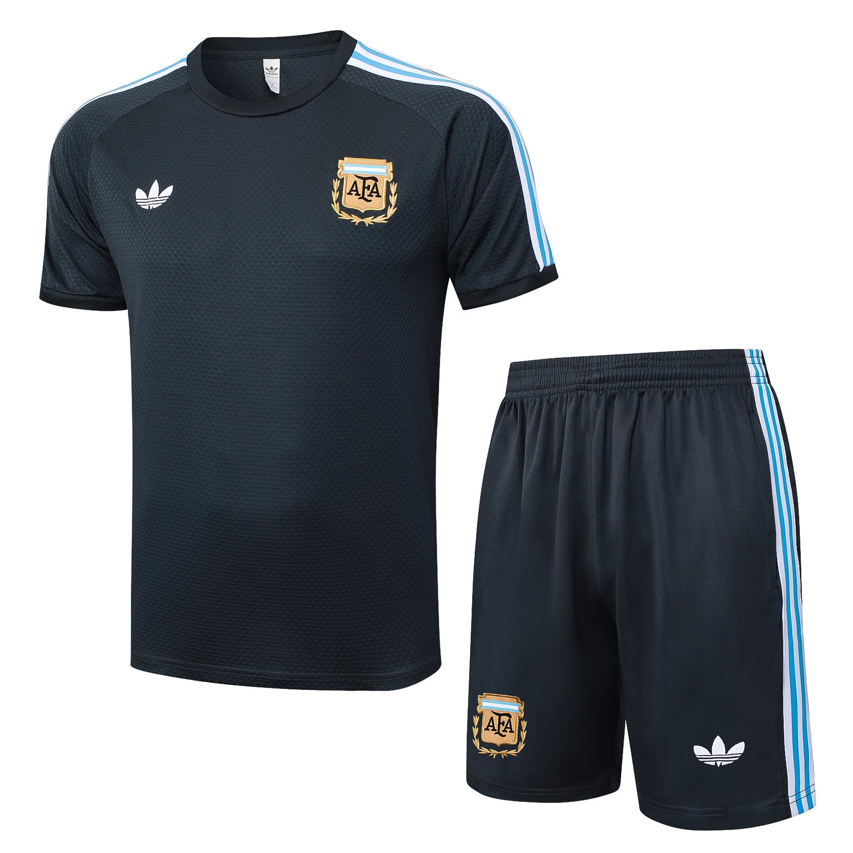 Kit Pre-Treino Seleção Argentina Conjunto Adulto/Infantil (Versão Torcedor)