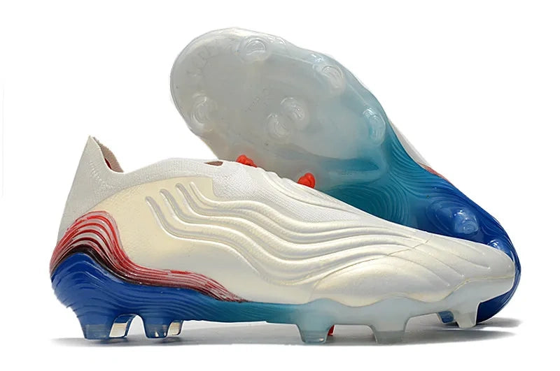 Chuteira de Campo Copa Sense + FG White/Blue | Football Boots