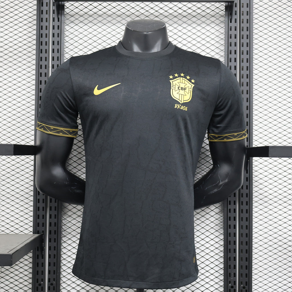Camisa Seleção do Brasil "Black-Gold" 23/24 (Versão Jogador) | EDIÇÃO ESPECIAL