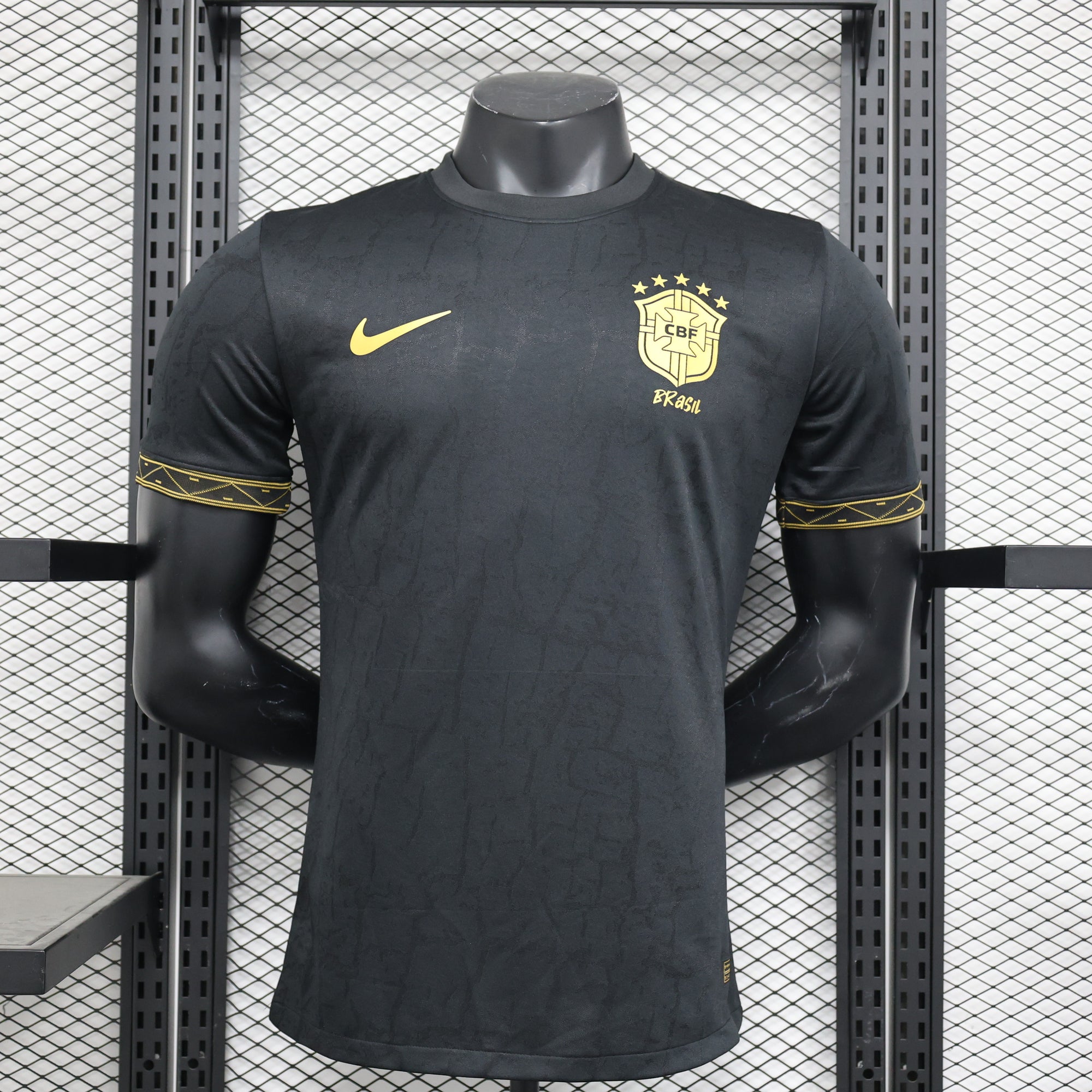 Camisa Seleção do Brasil "Black-Gold" 23/24 (Versão Jogador) | EDIÇÃO ESPECIAL