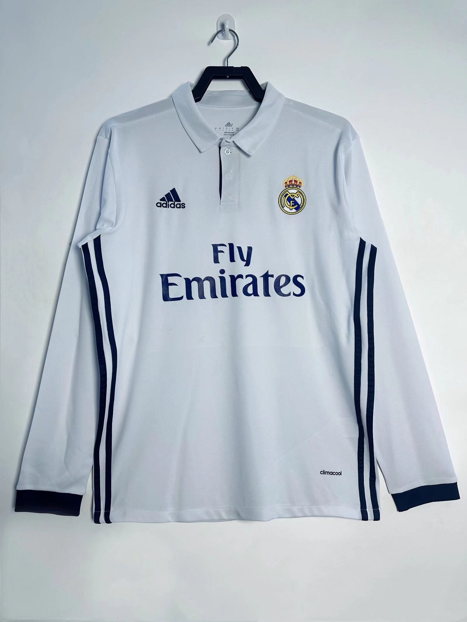 Camisa Real Madrid Home 16/17 (Versão Manga Longa Torcedor Retrô)