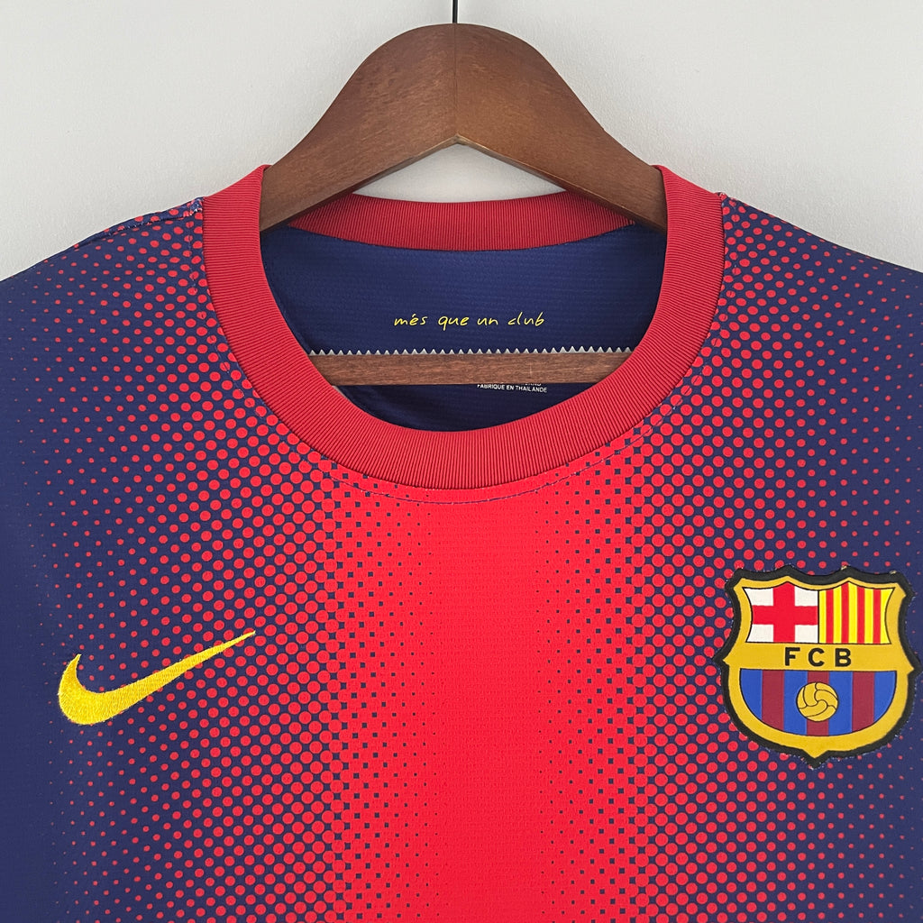 Camisa Barcelona Home 12/13 (Versão Manga Longa Retrô)