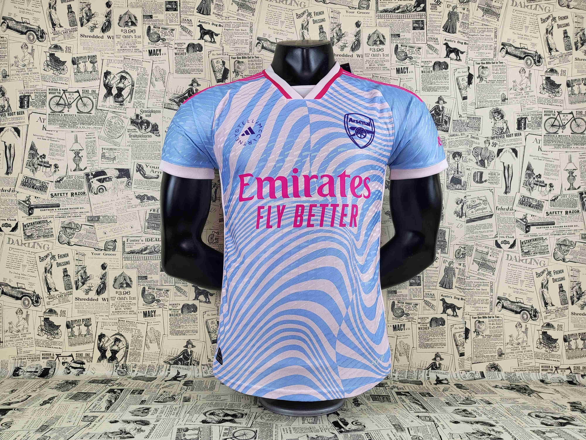 Camisa Arsenal F.C. "Blue Pink" 23/24 (Versão Jogador) | EDIÇÃO ESPECIAL