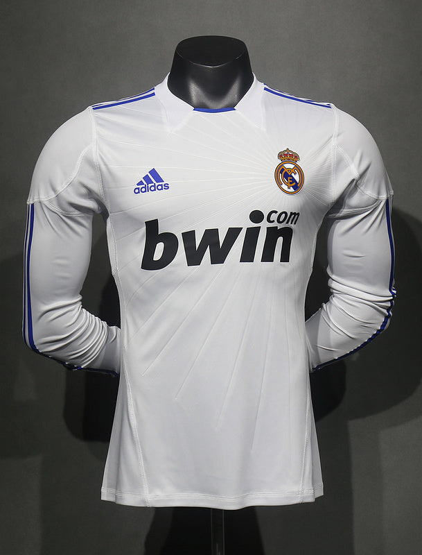 Camisa Real Madrid Home 10/11 (Versão Manga Longa Jogador Retrô)