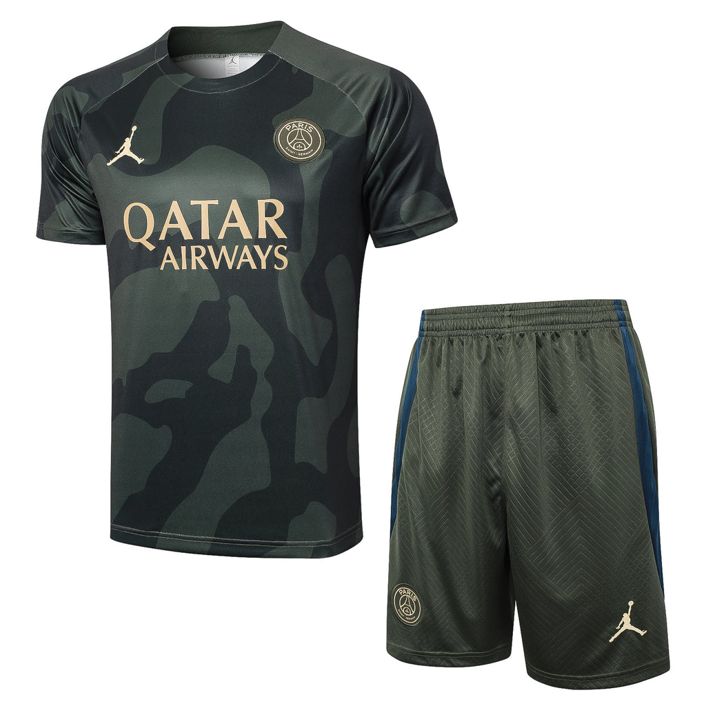 Kit Pre-Treino Paris Saint-Germain F.C. Conjunto Adulto/Infantil (Versão Torcedor)