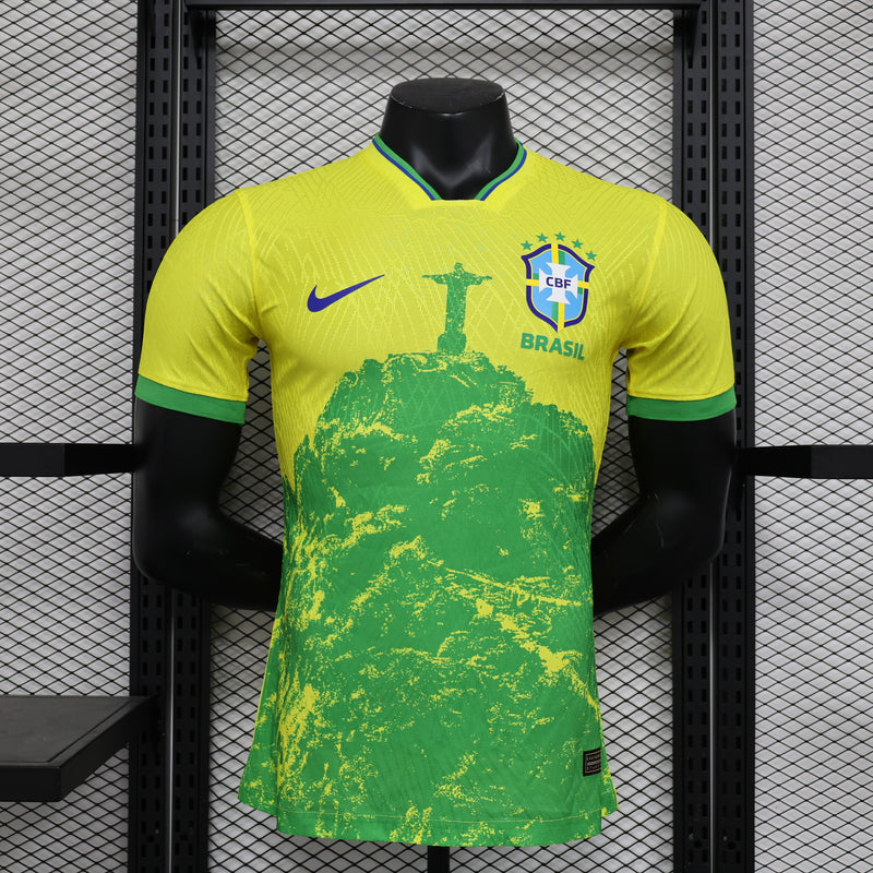 Camisa Seleção do Brasil Verde-Amarelo "CRISTO" 23/24 (Versão Jogador) | EDIÇÃO ESPECIAL