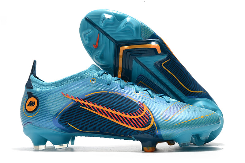 Chuteira de Campo Nike AIR Zoom Mercurial Vapor 14 Elite Cyan / Red Logo | Football Boots