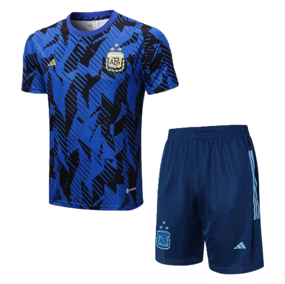 Kit Pre-Treino Seleção Argentina Conjunto Adulto/Infantil (Versão Torcedor)