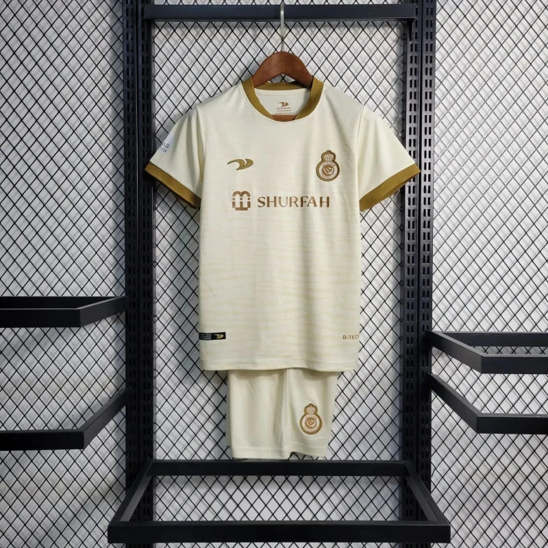 Kit Al-Nassr FC 22/23 Third Conjunto Infantil (Versão Torcedor Retrô)