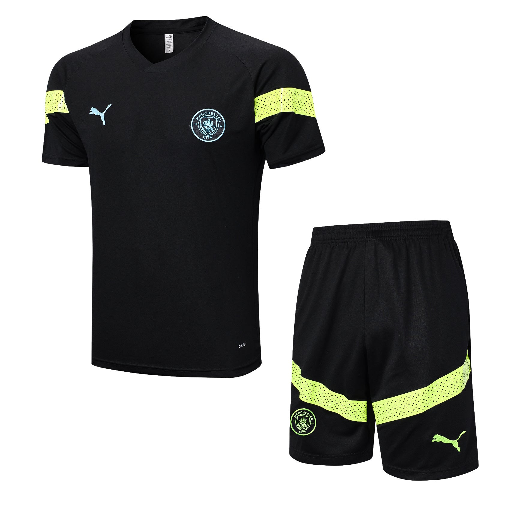 Kit Pre-Treino Manchester City F.C. Conjunto Adulto/Infantil (Versão Torcedor)