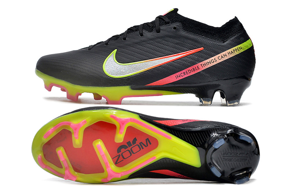 Chuteira de Campo Nike Air Zoom Mercurial Vapor 15 Elite FG Black Emotions| Football Boots