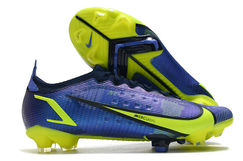 Chuteira de Campo Nike AIR Zoom Mercurial Vapor 14 Elite Azul/ Verde Fluorescente | Football Boots