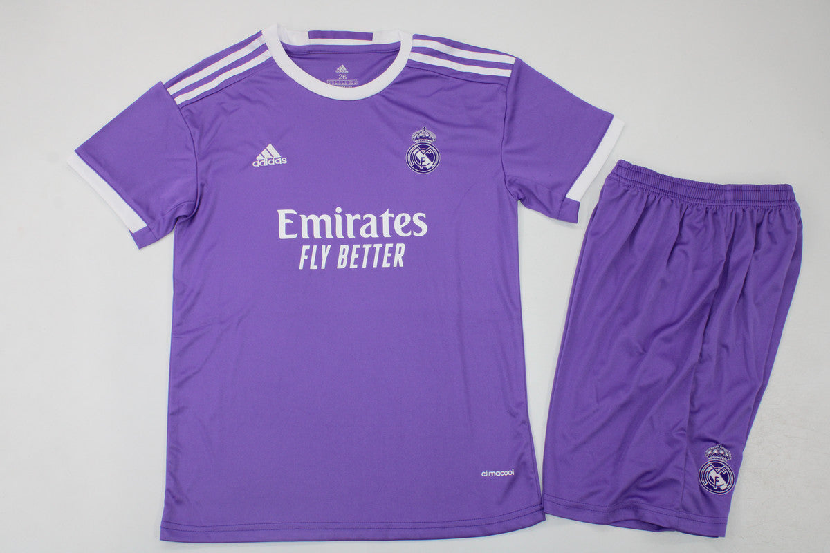 Kit Real Madrid Third 16/17 Conjunto Infantil (Versão Torcedor Retrô)