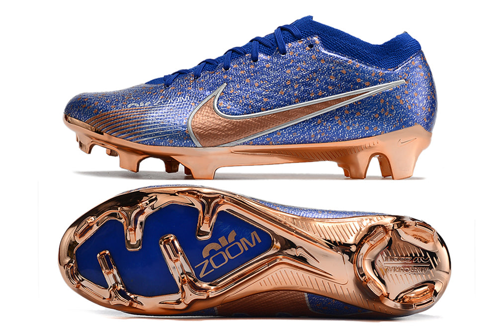 Chuteira de Campo Nike AIR Zoom Mercurial Vapor 15 Elite Blue and Bronze Nugget | Football Boots