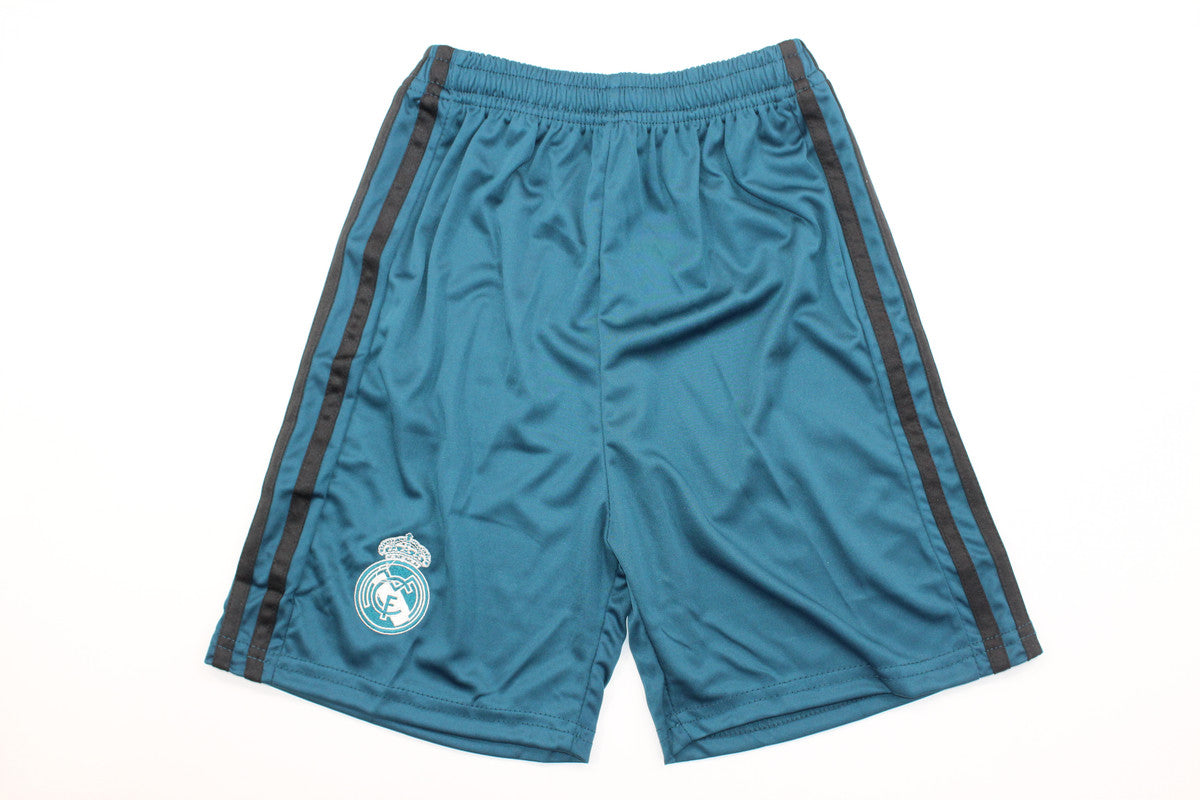 Kit Real Madrid Third 17/18 Conjunto Infantil (Versão Manga Longa Retrô)