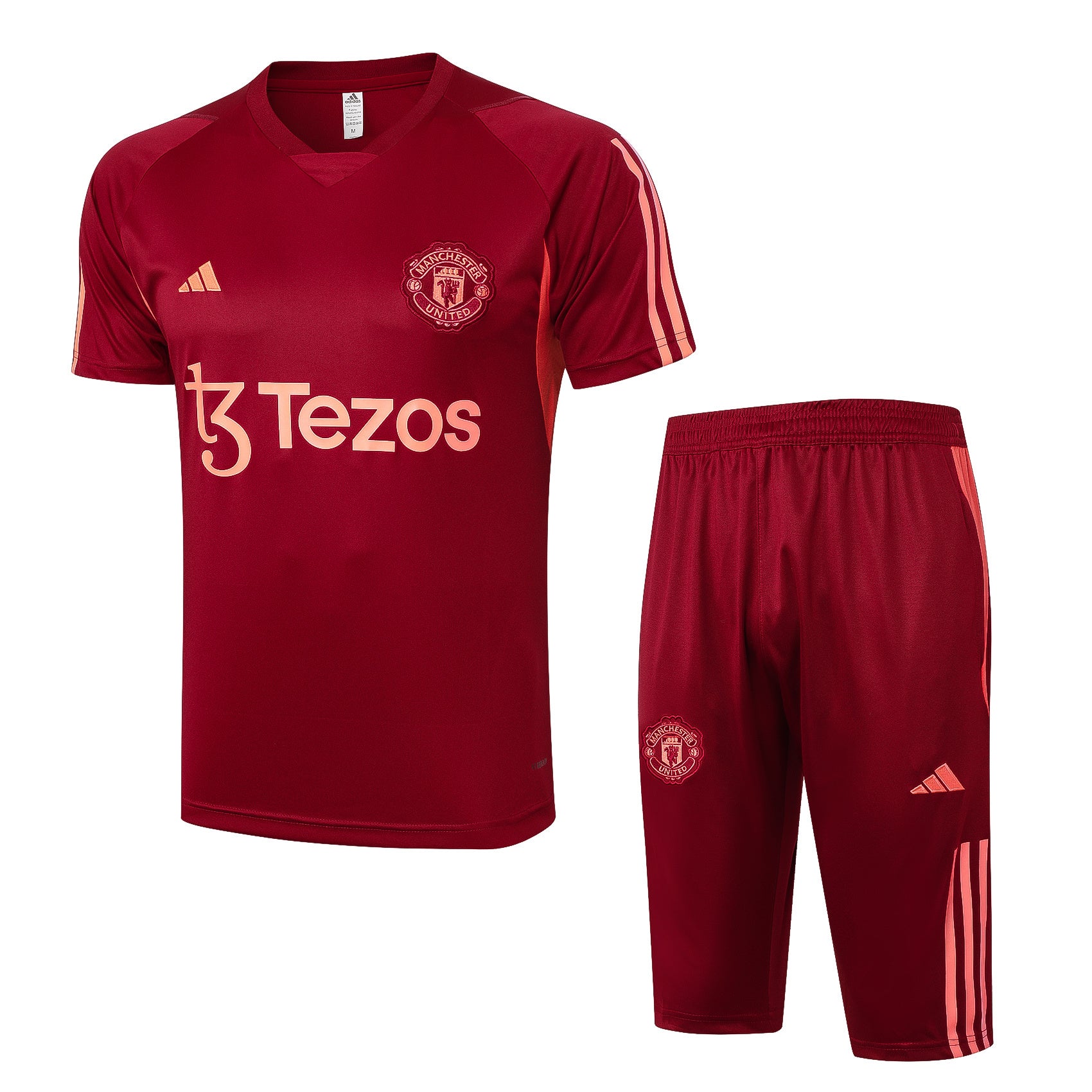 Kit Pre-Treino Manchester United F.C. Conjunto Adulto/Infantil (Versão Torcedor)