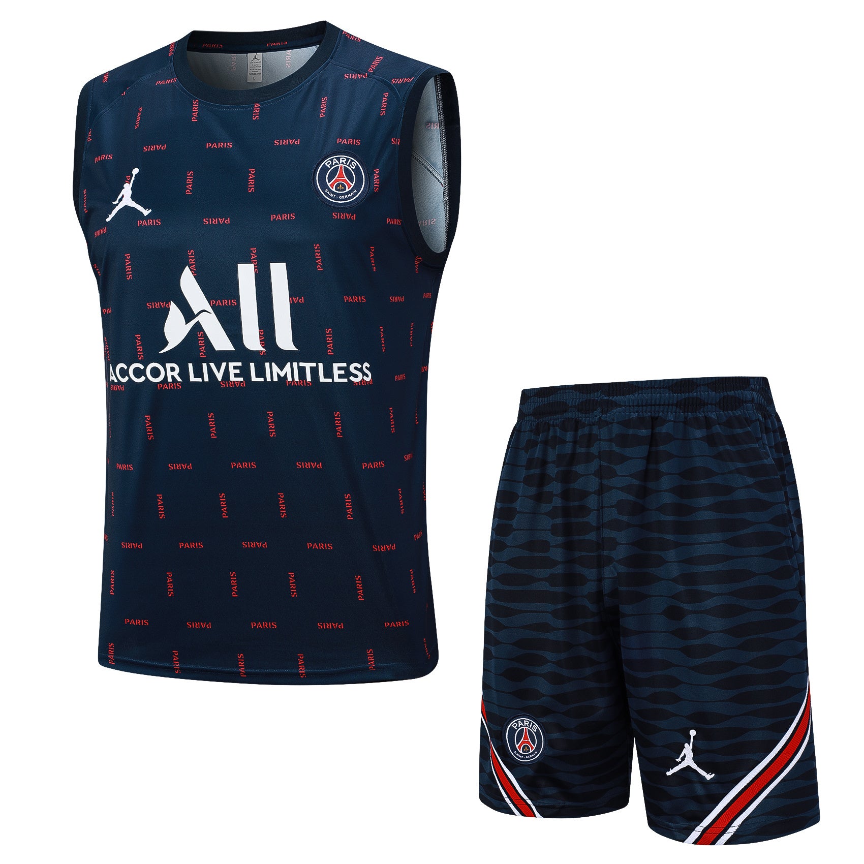 Kit Pre-Treino Paris Saint-Germain F.C. Conjunto Adulto/Infantil (Versão Torcedor)