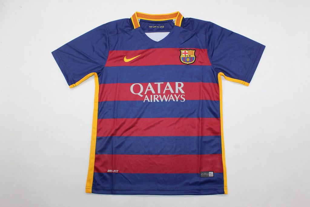 Kit Barcelona Home 15/16 Conjunto Infantil (Versão Retrô)