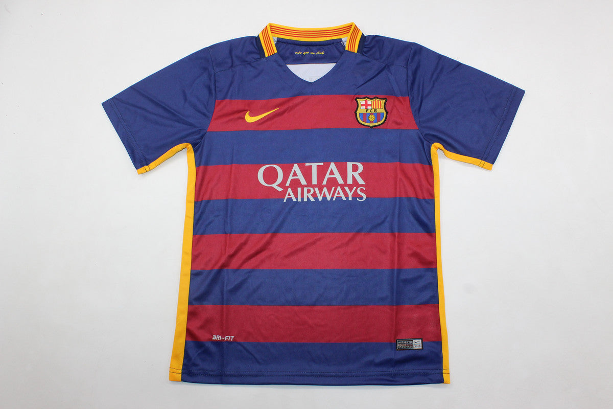 Kit Barcelona Home 15/16 Conjunto Infantil (Versão Retrô)