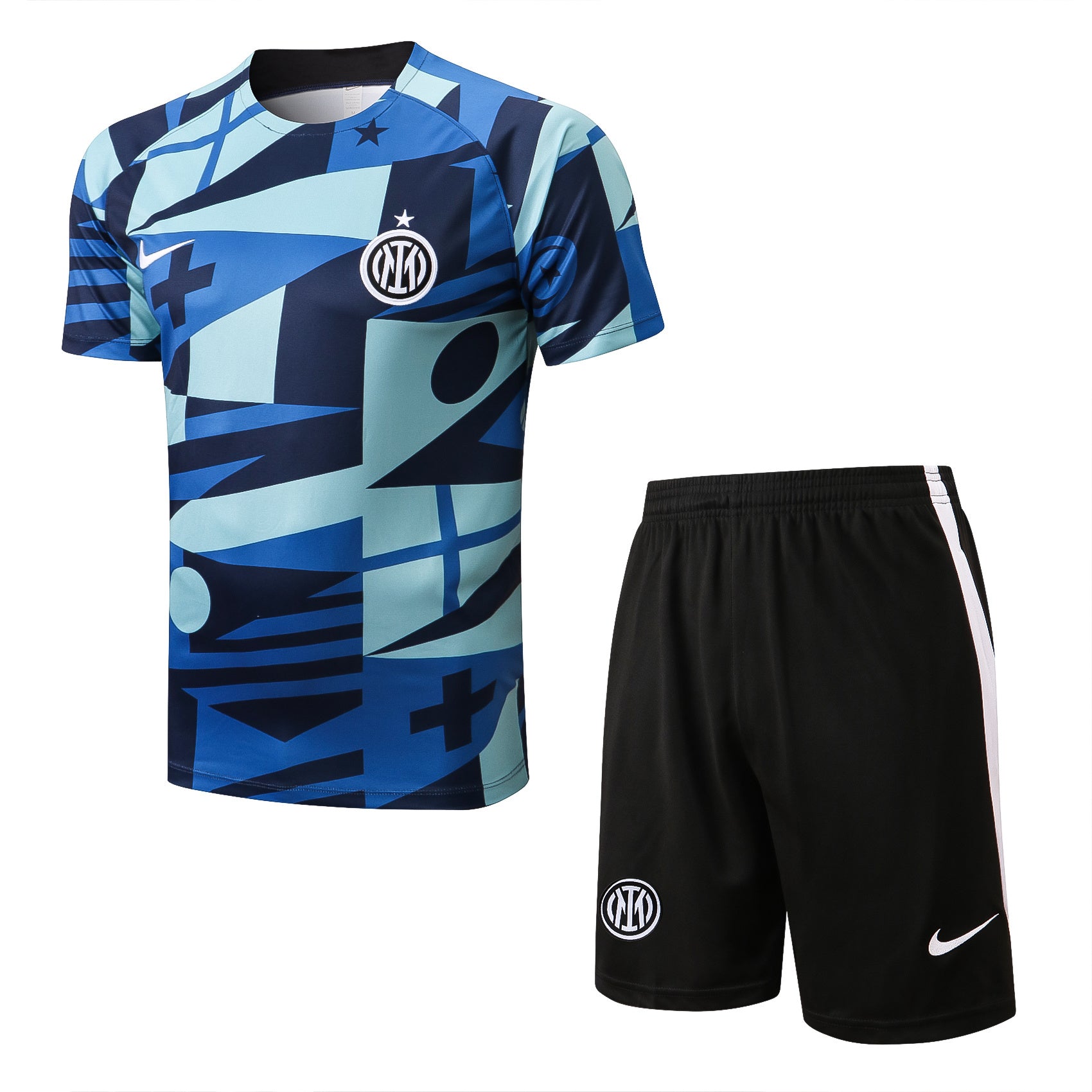 Kit Pre-Treino Inter Milan Conjunto Adulto/Infantil (Versão Torcedor)