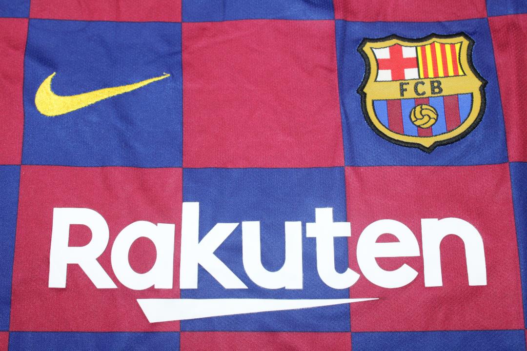 Kit Barcelona Home 19/20 Conjunto Infantil (Versão Retrô)