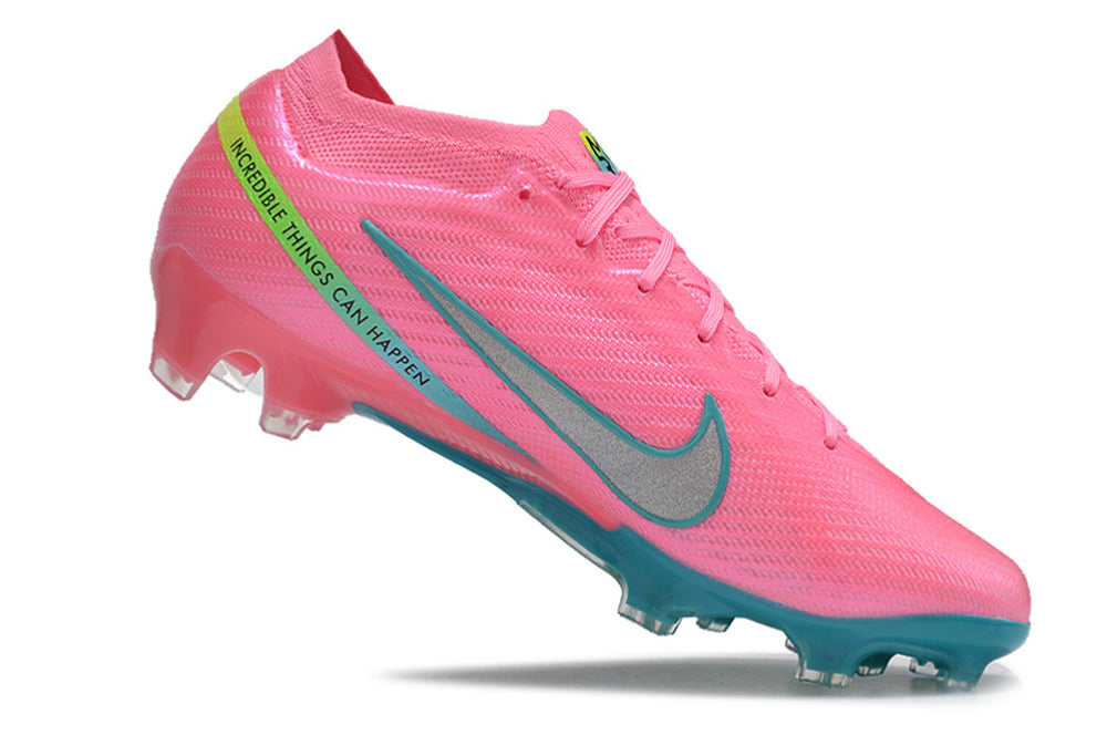 Nike Air Zoom Mercurial Vapor 15 Elite FG Chuteiras de futebol de campo - Rosa/Prata/Azul/Amarelo | Football Boots