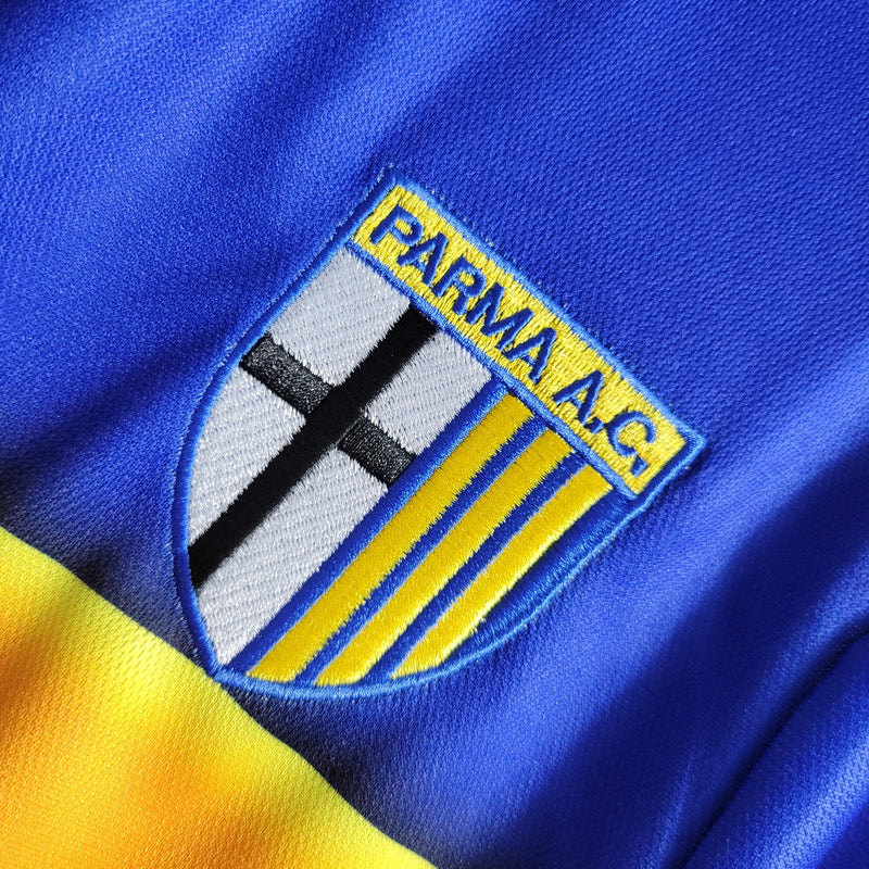 Camisa Parma Away 01/02 Retrô - Azul e Amarela