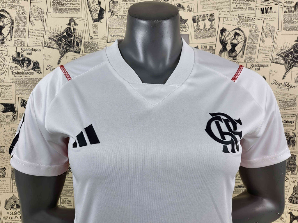 Camisa Feminina Flamengo Branco 23/24 (Versão Torcedor) | EDIÇÃO ESPECIAL