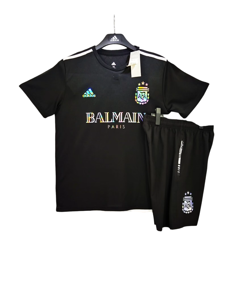 Kit Seleção da Argentina "Black/Bling Logo" (Versão Casual) | EDIÇÃO ESPECIAL