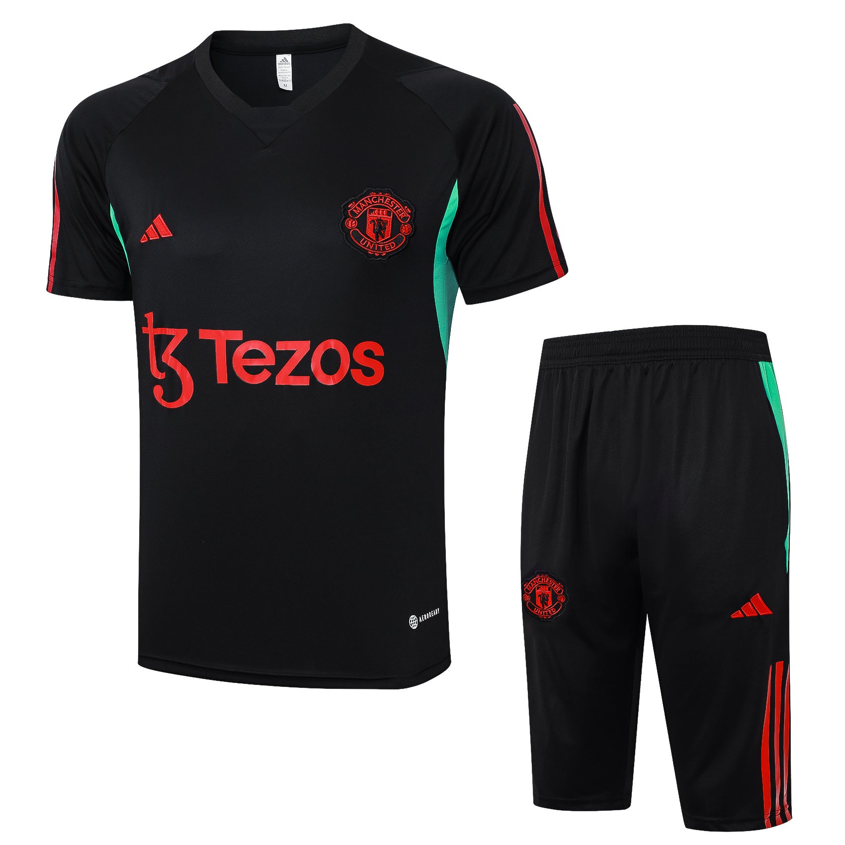 Kit Pre-Treino Manchester United F.C. Conjunto Adulto/Infantil (Versão Torcedor)
