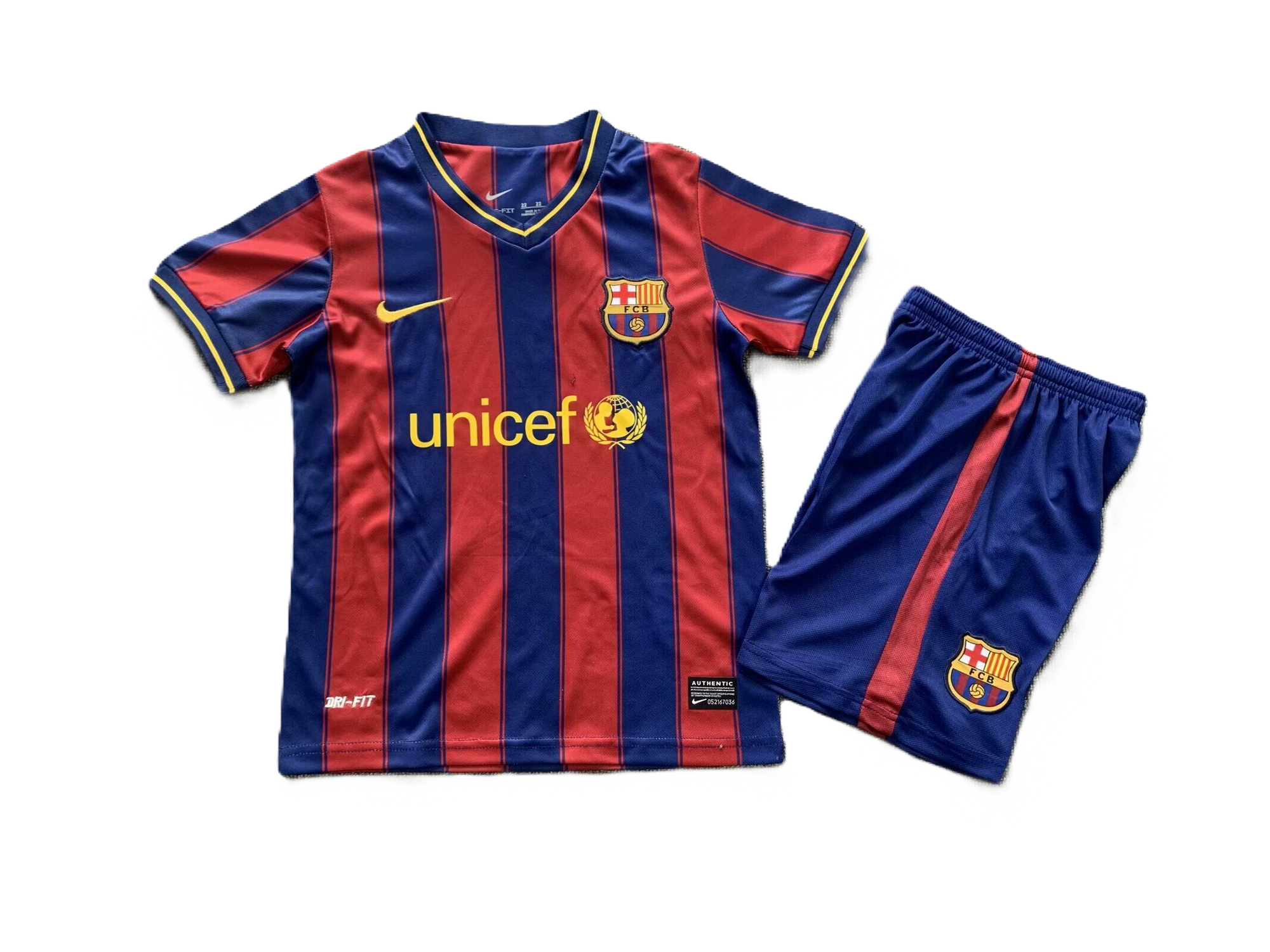 Kit Barcelona Home Conjunto Infantil 09/10 (Versão Retrô)
