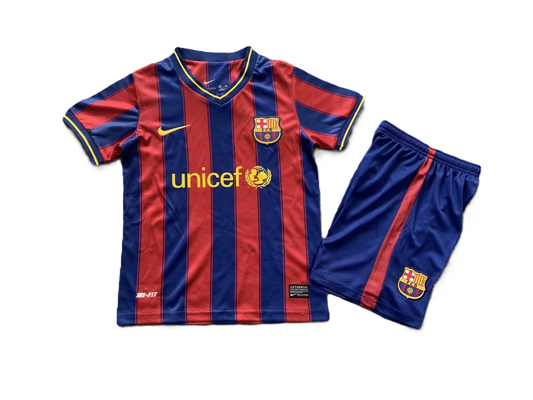 Kit Barcelona Home Conjunto Infantil 09/10 (Versão Retrô)