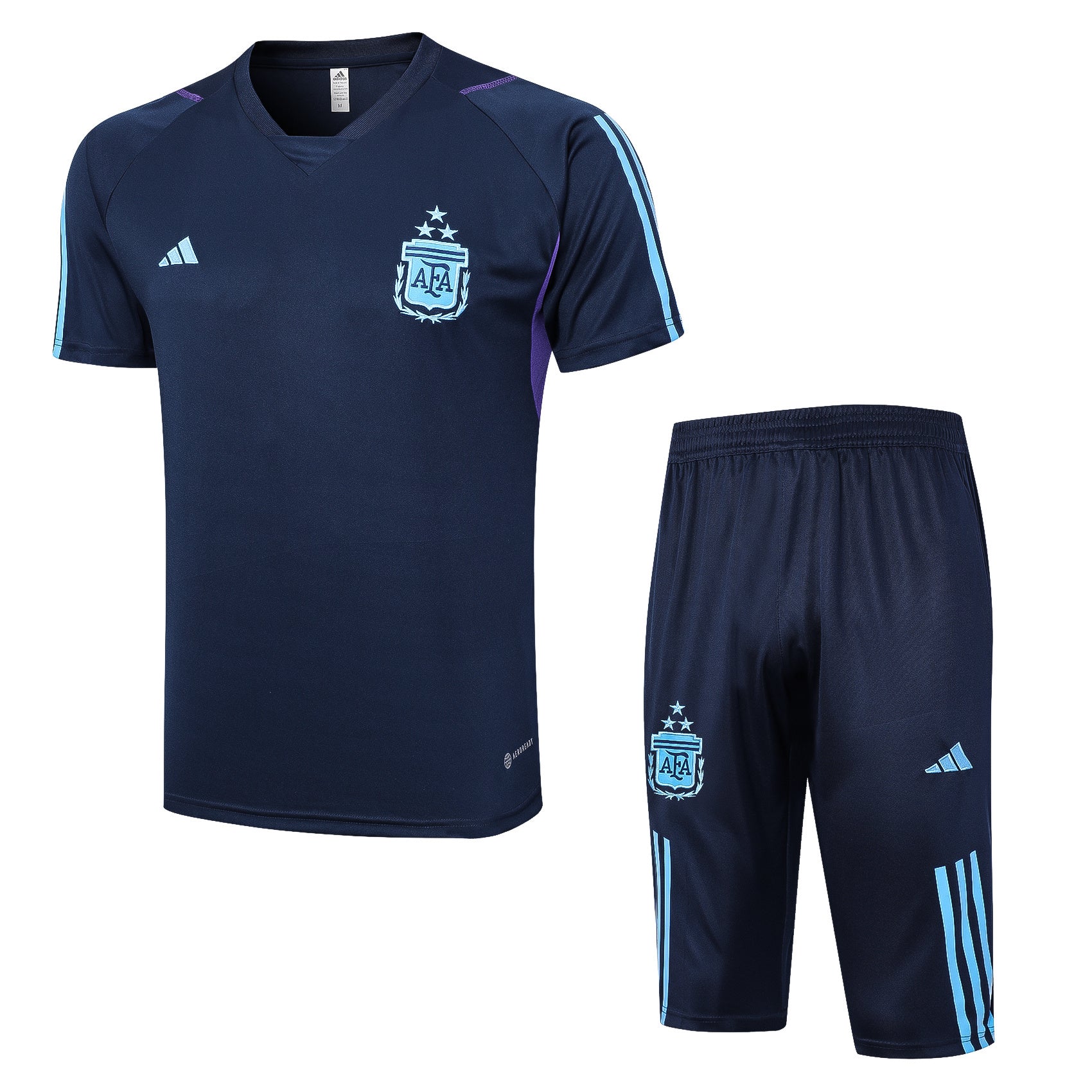 Kit Pre-Treino Seleção Argentina Conjunto Adulto/Infantil (Versão Torcedor)