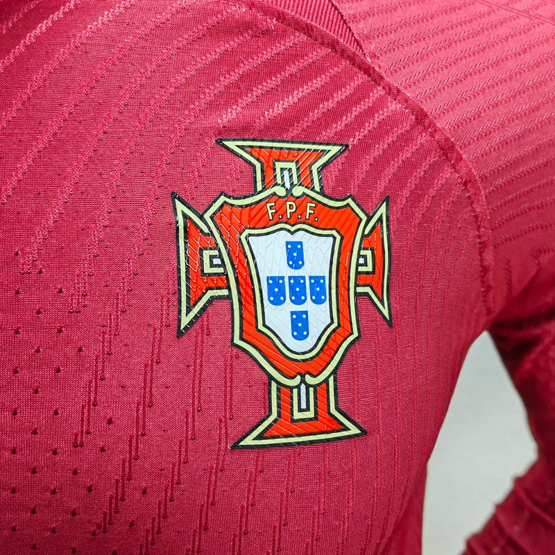 Camisa Seleção Portuguesa Home 2022 (Versão Manga Longa Jogador Retrô)