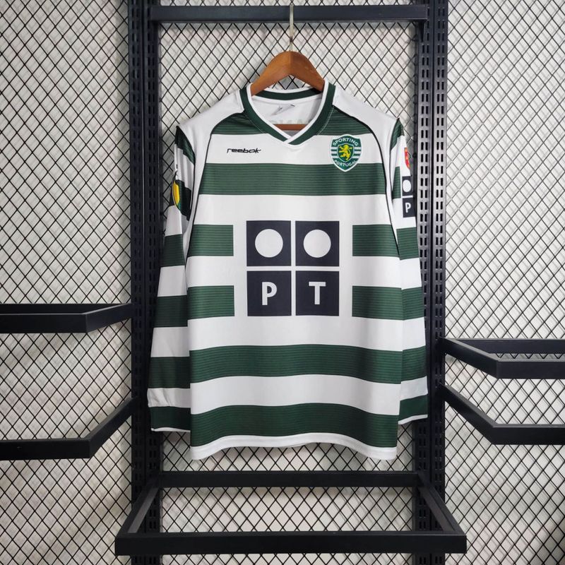 Camisa Sporting CP Home 02/03 (Versão Manga Longa Retrô)