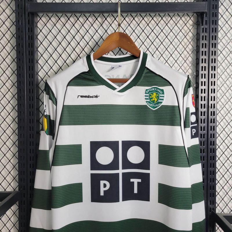Camisa Sporting CP Home 02/03 (Versão Manga Longa Retrô)