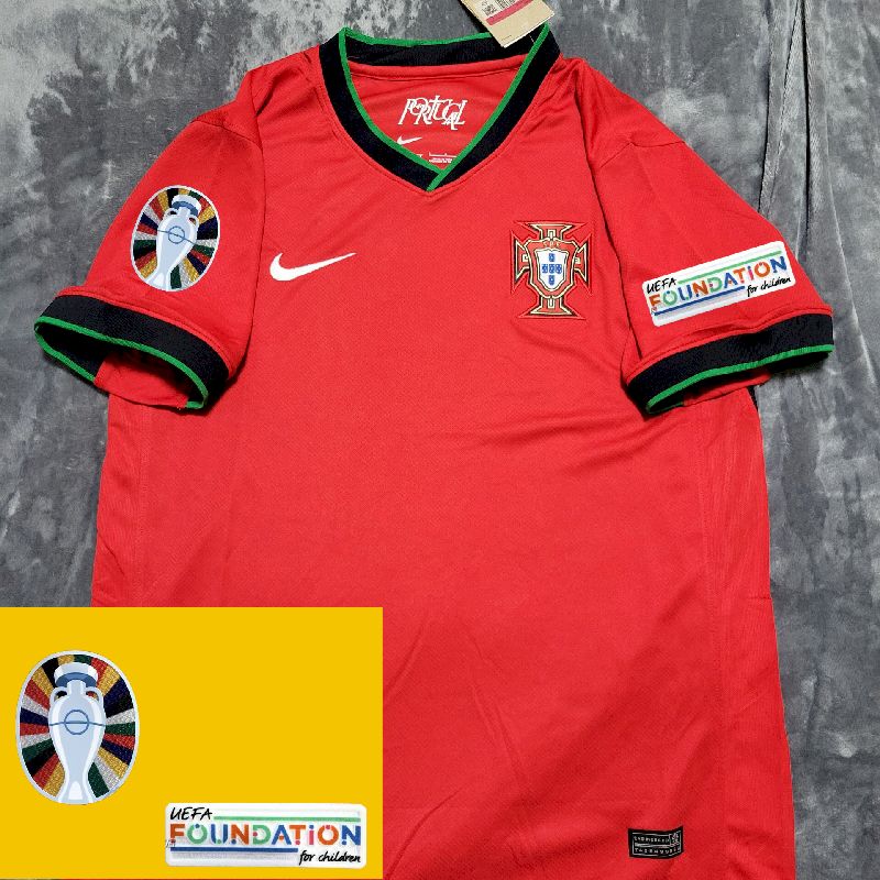 Kit Seleção Portuguesa Home 2024 Conjunto Infantil (Versão Torcedor)