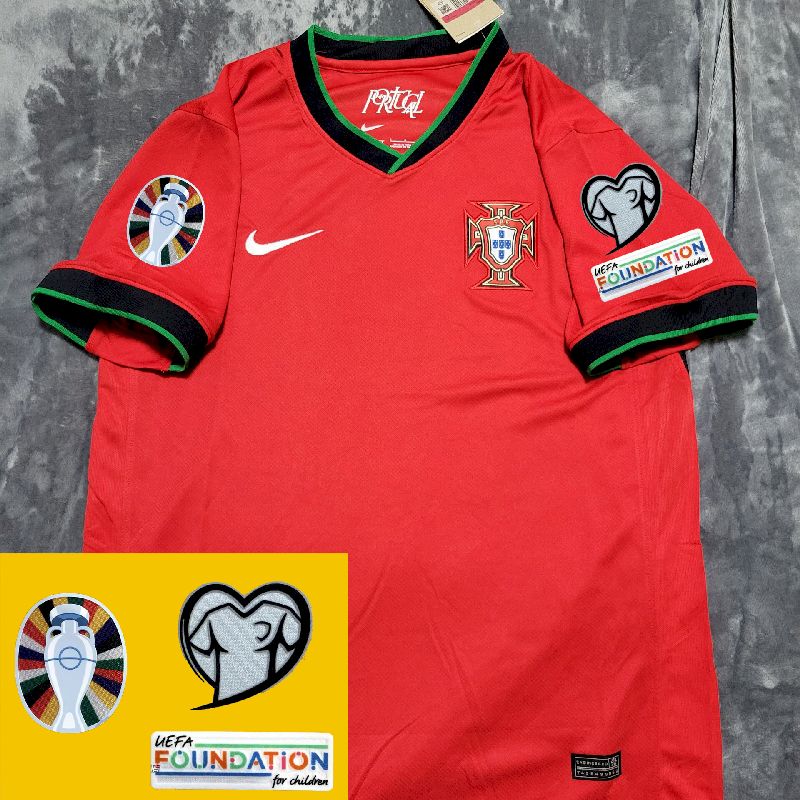 Kit Seleção Portuguesa Home 2024 Conjunto Infantil (Versão Torcedor)