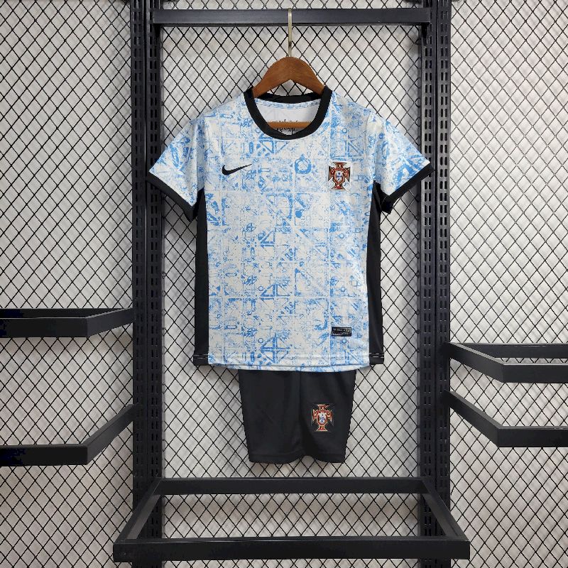 Kit Seleção Portuguesa Away 2024 Conjunto Infantil (Versão Torcedor)