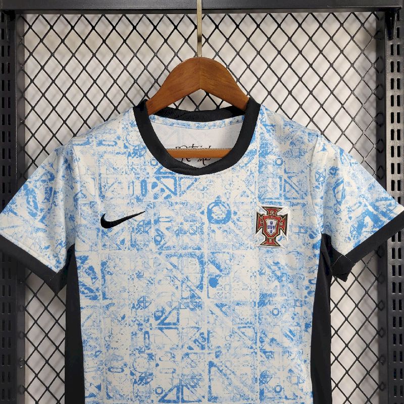 Kit Seleção Portuguesa Away 2024 Conjunto Infantil (Versão Torcedor)
