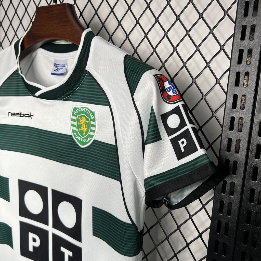 Camisa Sporting CP Home 02/03 Conjunto Infantil (Versão Retrô)