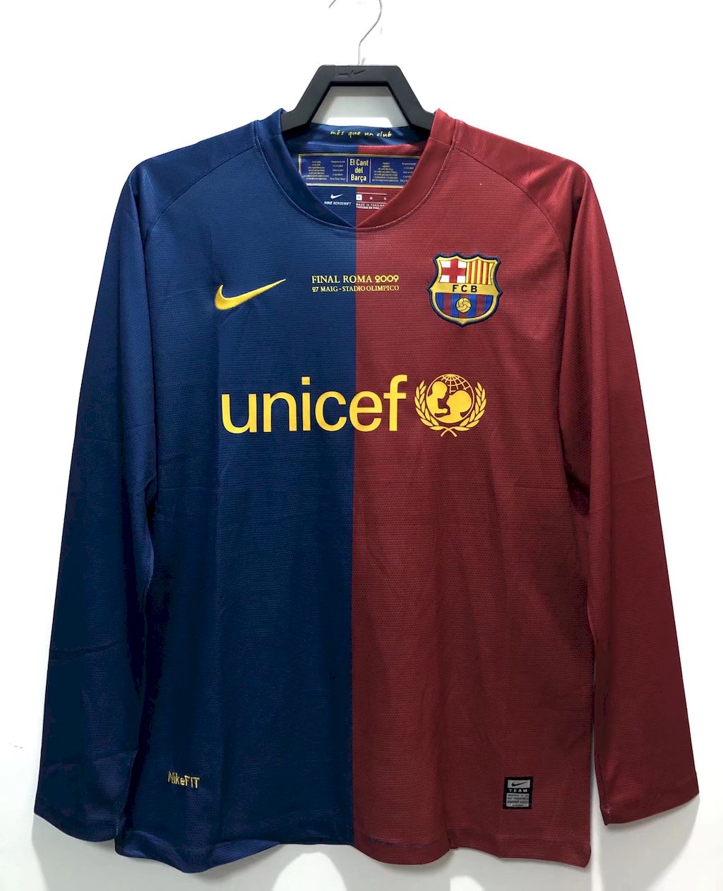 Camisa Barcelona Home 08/09 (Versão Manga Longa Retrô)