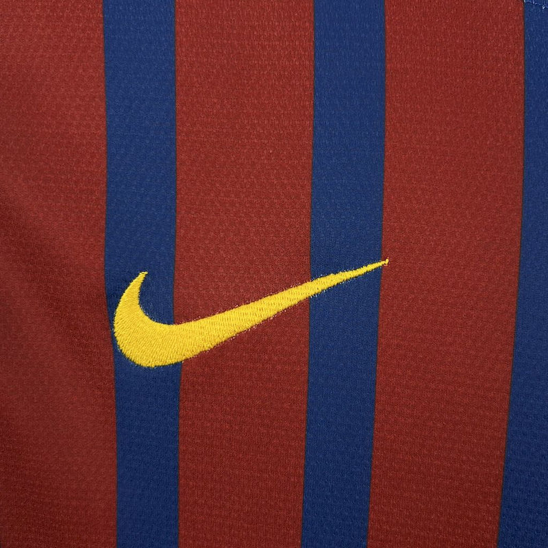 Kit Barcelona Home Conjunto Infantil 11/12 (Versão Retrô)